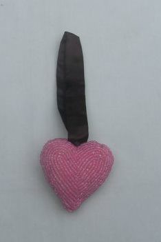 Multicolor Pink Heart Regular Satin Ribbon