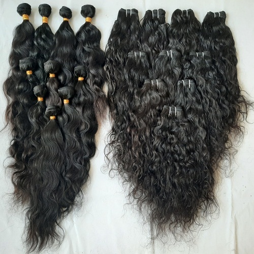 Single donor Wavy Human Hair Extensions