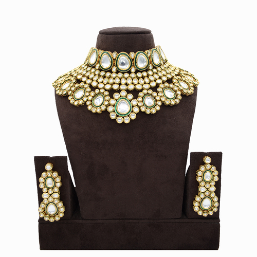Semi Bridal Kundan Necklace Set