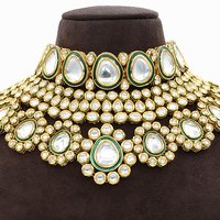 Semi Bridal Kundan Necklace Set