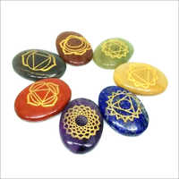 Sevan Chakra Reiki Set - Crystal, 40mm, Carved & Polished | Ideal For Business Gifts, Home, Outdoor & Wedding Decorations