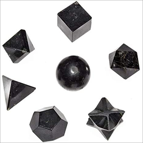 Black Tourmaline  agate Geometry Set