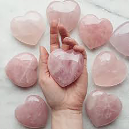 Rose Quartz crystal Puffy Heart palm stonerose quartz puffy heart rose quartz puffed hearts