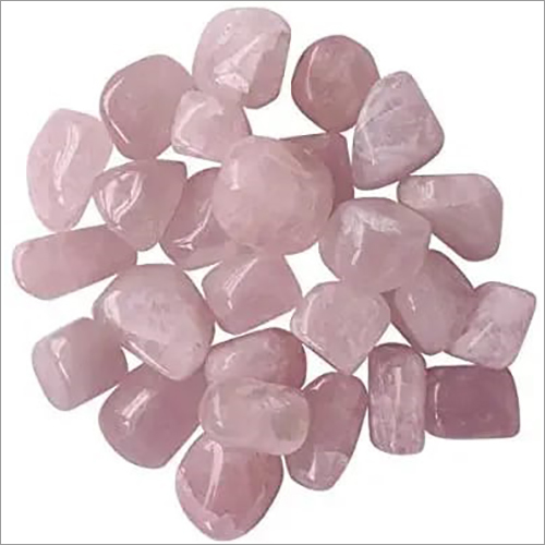 Rose Quartz Tumbled Stone - 15mm Round Brilliant Cut Natural Gemstone Grade