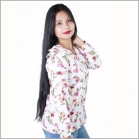 White Red Flowers Top - Cotton Blend , Cozy and Skin Friendly Summer Wear in Multicolor with Beautiful Printed Design for All Sizes