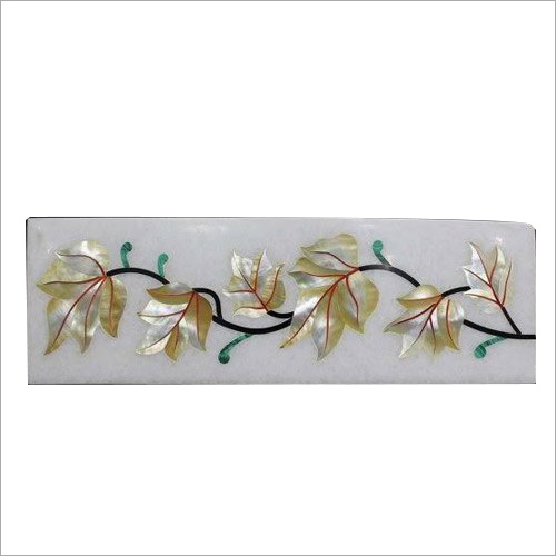 Marble inlay floral borders By MUGHAL INLAY ART