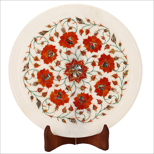 Marble inlay decorative plates