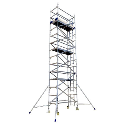 Narrow Aluminum Scaffold Tower - 1000mm Cabin Height, 580x1690mm Platform Size, Portable Design, Lightweight 270kg