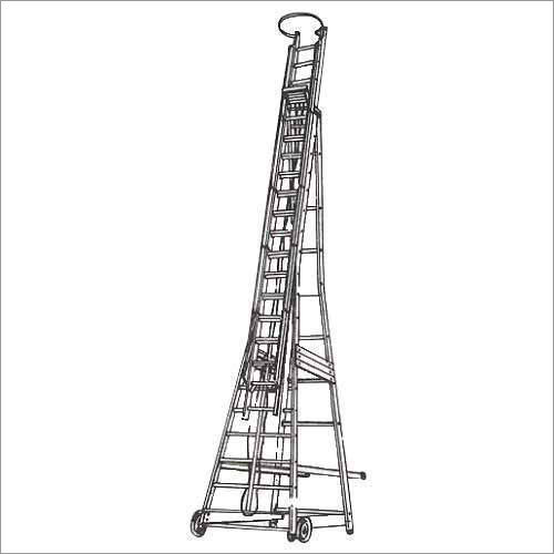 Aluminium Road Star Tower Ladder - 1m x 1m x 15m, Anodised Finish, Lightweight 200kg Weight, Ideal for Household and Commercial Use