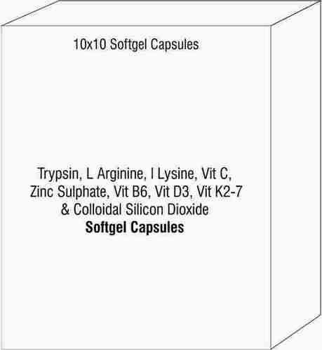 Trypsin L Arginine l Lysine Vit C Zinc Sulphate Vit B6 Vit D3 Vit K2-7 & Colloidal Silicon Dioxide