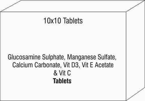 Glucosamine Sulphate Manganese Sulfate Calcium Carbonate Vit D3 Vit E Acetate & Vit C Tablet By AKSHAR MOLECULES