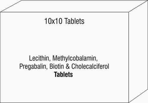 Lecithin Methyl cobalamin Pregabalin Biotin & Cholecalciferol Tablets