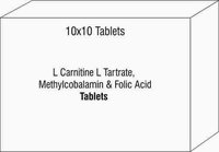 L Carnitine L Tartrate Methylcobalamin & Folic Acid Tablets