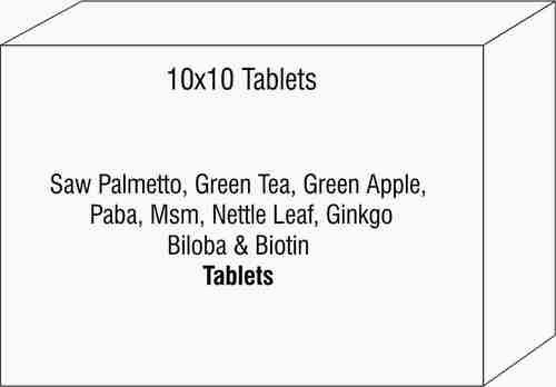 Saw Palmetto Green Tea Green Apple Paba Msm Nettle Leaf Ginkgo Biloba & Biotin Tablet