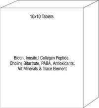 Biotin Inositol Collegen Peptide Choline Bitartrate PABA Antioxidants Vit Minerals & Trace Element
