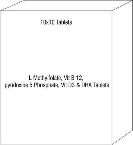 L Methylfolate Vit B 12 pyridoxine 5 Phosphate Vit D3 & DHA Tablets