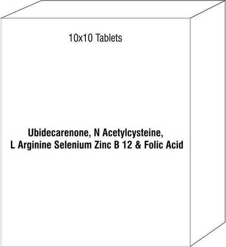 Ubidecarenone N Acetylcysteine L Arginine Selenium Zinc B 12 & Folic Acid