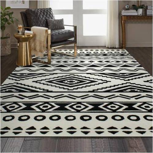 Conrad Black Tribal Hand Tufted Carpet