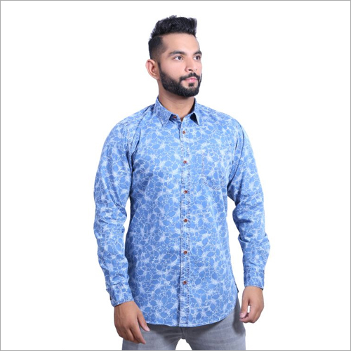 Washable Mens Printed Cotton Casual Shirts