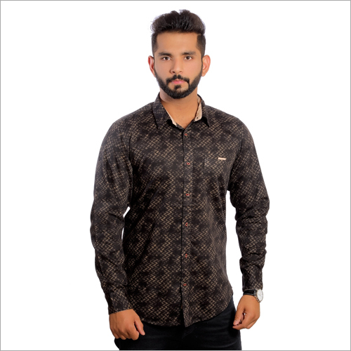 Spring Mens Cotton Printed Shirts