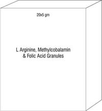 L Arginine , Methylcobalamin And Folic Acid Granules