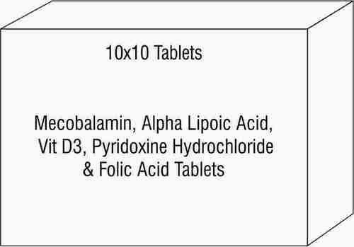 Mecobalamin Alpha Lipoic Acid Vit D3 Pyridoxine Hydrochloride & Folic Acid Tablets