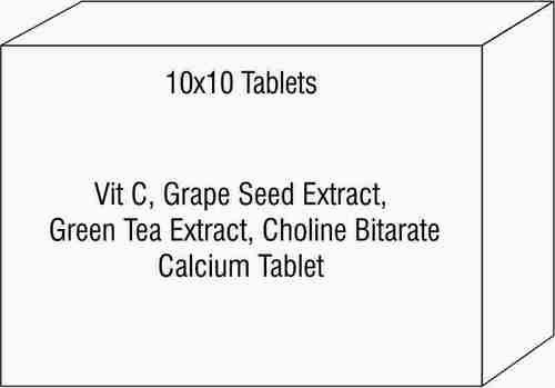 Vit C Grape Seed Extract Green Tea Extract Choline Bitarate Calcium Tablet