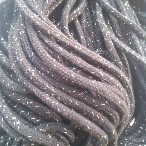 Black Cotton Tube Rope