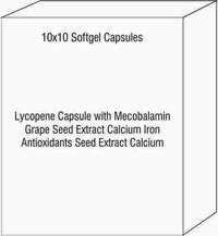 Lycopene Capsule with Mecobalamin Grape Seed Extract Calcium Iron Antioxidants Seed Extract Calcium