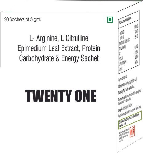 L Arginine, L Citrulline Epimedium Leaf Extract, Protein Carbohydrate & Energy Sachet