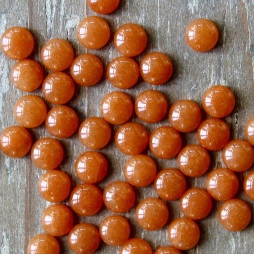 7mm Red Aventurine Round Cabochon Loose Gemstones