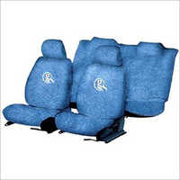 Blue Cotton Car Seat Cover
