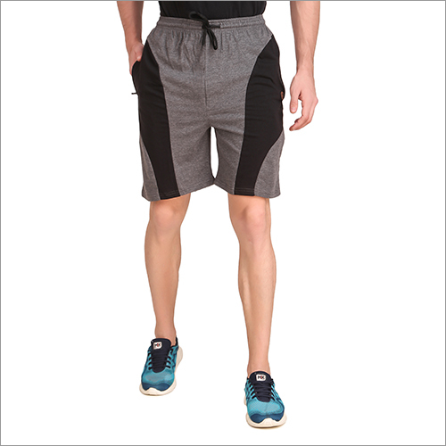 Any Color Mens Black With Grey Shorts