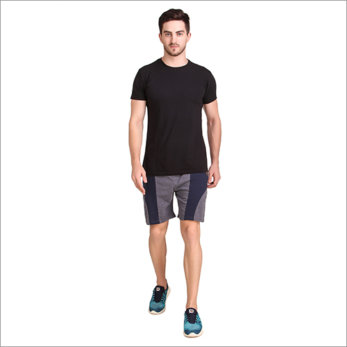 Any Color Mens Light Blue With Navy Blue Shorts