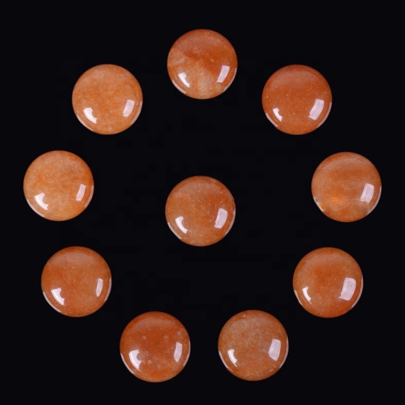 9mm Red Aventurine Round Cabochon Loose Gemstones