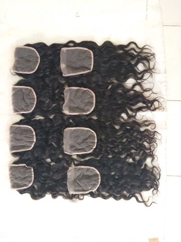 Natural Curly lace closure 4x4 transparent