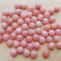 5mm Pink Opal Round Cabochon Loose Gemstones