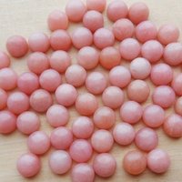 6mm Pink Opal Round Cabochon Loose Gemstones