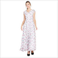 Ladies Printed Gown