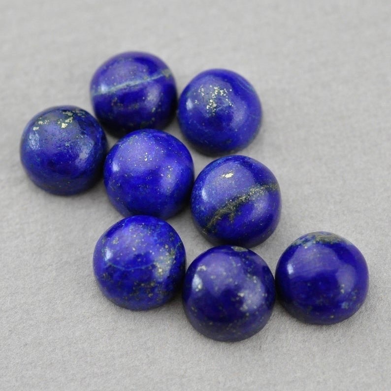 7mm Lapis Lazuli Round Cabochon Loose Gemstones