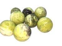 Green Serpentaine spheres Gemstones