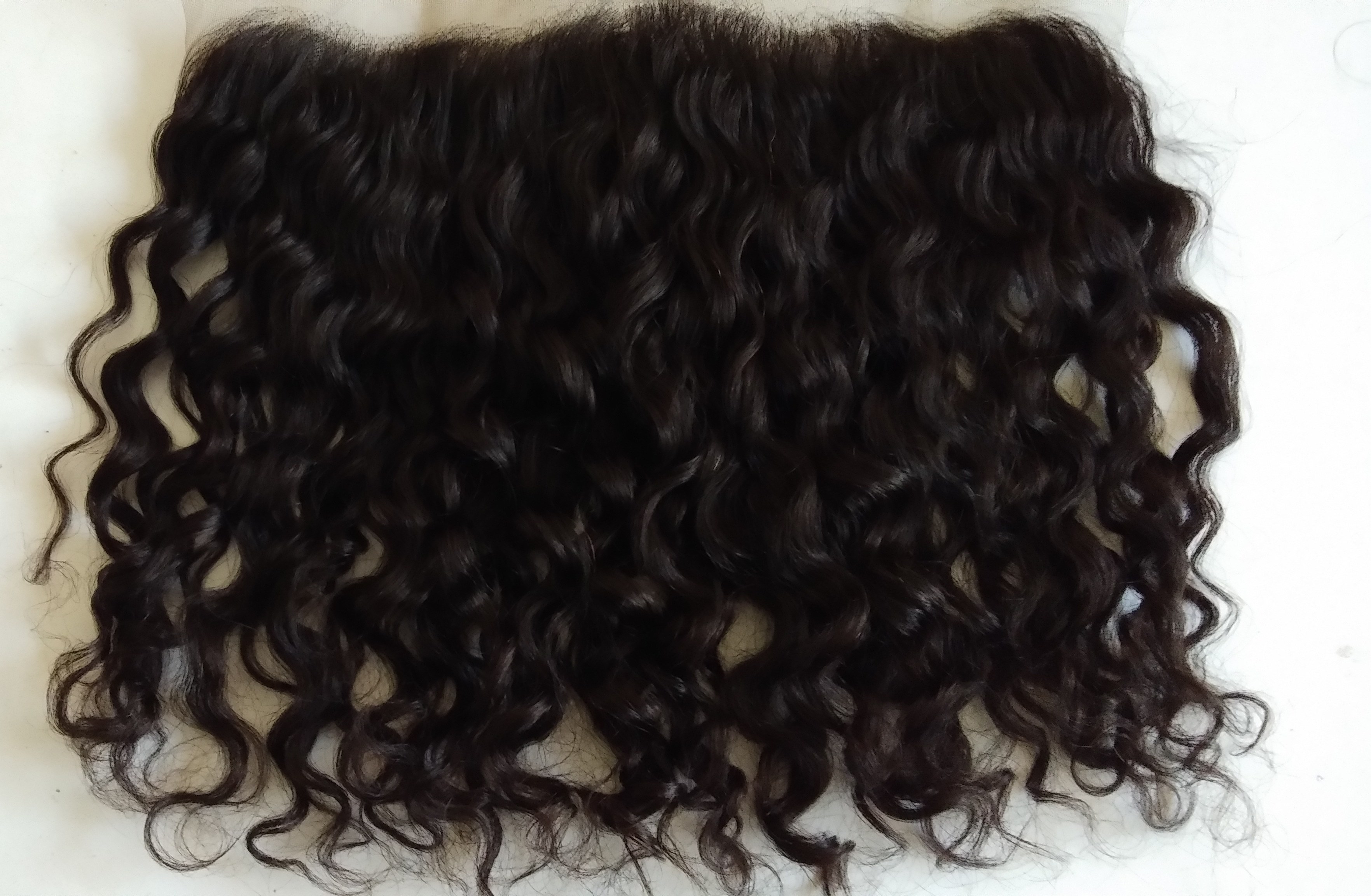 Natural Remy Curly Transparent Swiss Lace Frontal