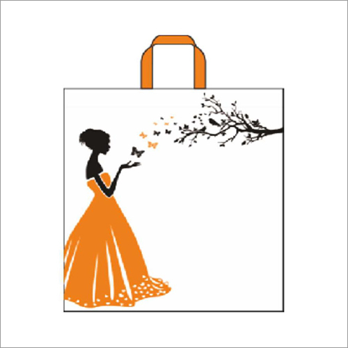 Butterfly - Orange Non Woven Loop Handle Bag