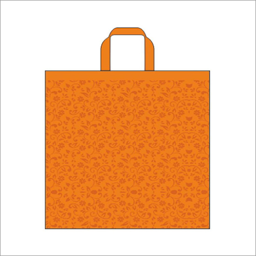 Swirl- Orange Non Woven Loop Handle Bag