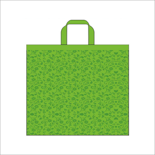 Swirl- Green Non Woven Loop Handle Bag