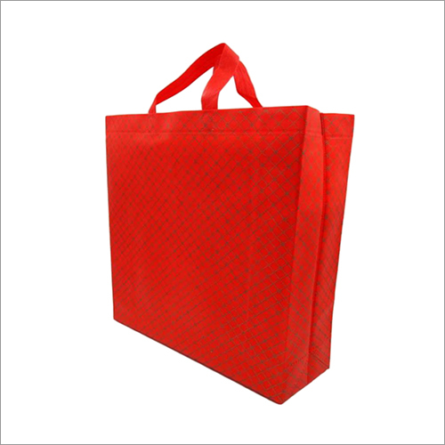 Criss Cross Red Non Woven Box Bag
