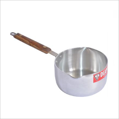 Milk Pan With Wooden Handle Interior Coating: Mirror Finishing