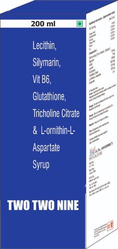 Lecithin Silymarin Vit B6 Glutathione Tricholine Citrate & L ornithin L Aspartate Syrup