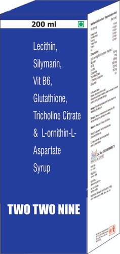 Lecithin Silymarin Vit B6 Glutathione Tricholine Citrate & L ornithin L Aspartate Syrup