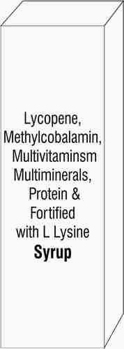 Lycopene Methylcobalamin Multivitamins Multiminerals Protein & Fortified with L Lysine Syrup
